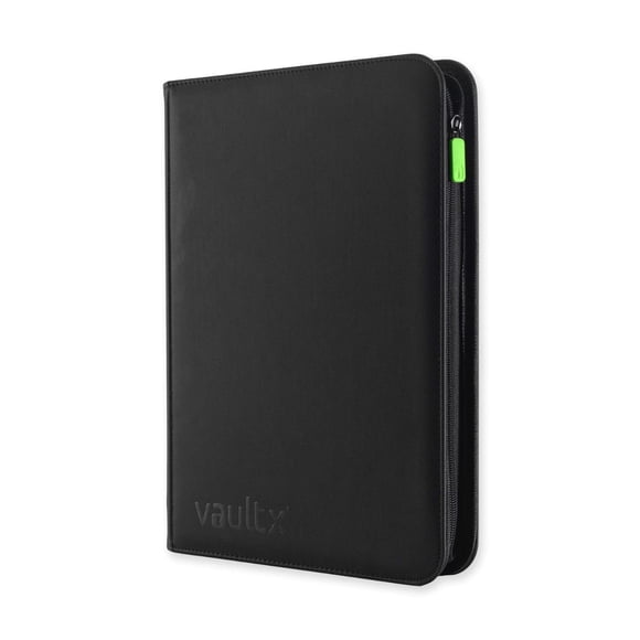Vault X 9 Pocket Trading Card Zip Binder 360 Cards Premium Exo-Tec Album Material 20 Side-Loading Pages Folder for Collectible Games Sports TCG (Pink)