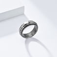 thumbnail image 5 of Anillo de acero de titanio giratorio con texto vikingo nórdico para hombre, joyería para aliviar el estrés y la ansiedad emocional, 5 of 5