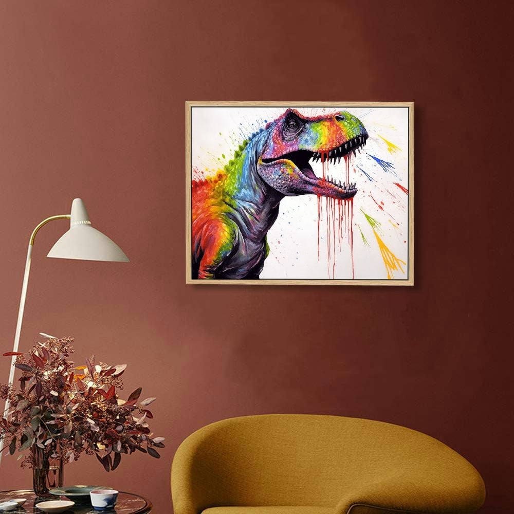 JRXY Watercolor Dinosaur Canvas Wall Art Home Decoration Canvas Printing Posters Artwork Art Printed Picture Gifts Home Decor Living Room Bedroom Picture 2