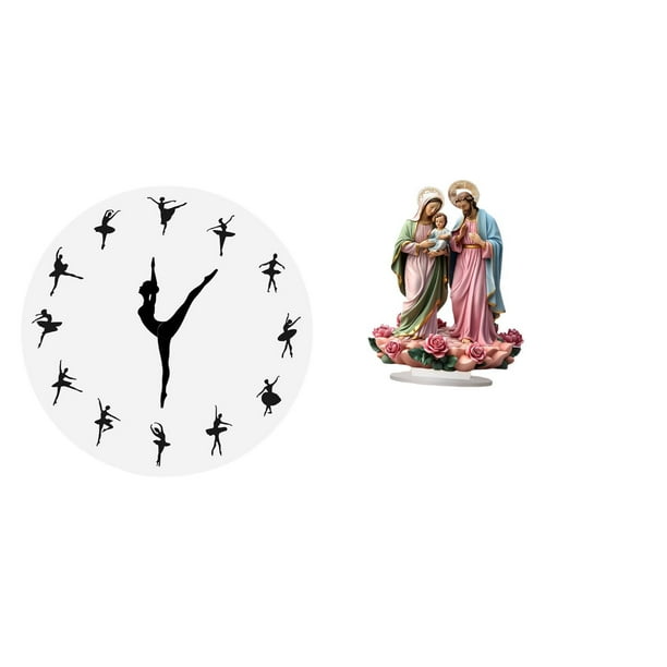 Reloj de pared,Reloj de pared con bailarina,reloj decorativo colgante.,Relojes de pared silenciosos Reloj decorativo de tiempo silencioso,Letrero de mesa,Decoración de escritorio acrílica