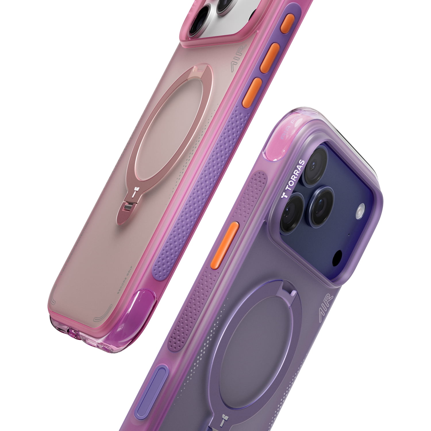 TORRAS iPhone 17 Pro Ostand Spin Air Case , Aurora Purple