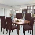 thumbnail image 2 of Chair Covers for Dining Room Set of 2,Stretch Waterproof Kitchen Chair Slipcover Washable Removable Dining Table Parsons Chair Protectors Slip Covers,Chocolate, 2 of 7