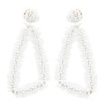 thumbnail image 1 of Pendientes de gancho de  de triángulo grande geométrico bohemio joyería de mujer Blanco jinwen Pendientes de gota con cuentas geométricas, 1 of 8