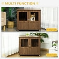 thumbnail image 3 of PawHut Dog Crate, Pet Cage Kennel, w/ Wooden Top, Windows, for Medium Dogs, 3 of 9