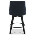 thumbnail image 6 of CHITA 26 inch Swivel Upholstered Counter Height Bar Stools with Tufted Back Set of 2, Fabric in Insignia Blue, 6 of 9