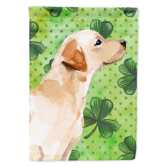 Yellow Labrador 2 St. Patricks Garden Flag
