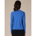thumbnail image 4 of DARING DIVA Women's Open Front Long Sleeve Button Down Knit Cardigan XS Royal Blue, 4 of 6