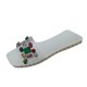 thumbnail image 2 of Sandalias planas con punta abierta y diamantes de imitación para mujer, sandalias cómodas, sandalias informales cómodas para la playa Wmkox8yii  hj789, 2 of 8