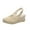 Beige, variant on KBODIU Closed Toe Platform Wedge Sandals for Women, Women's High Heels Linen Straw Sandals Wedges Casual Canvas Dress Slippers Sandals