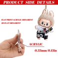 thumbnail image 3 of Labubus Original Labubu Pop Mart Originales Ornaments, Acrylic Hanging Xmas Tree Decoration Home Car Backpack Pendant Gift For Kids H, 3 of 5