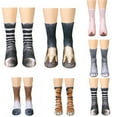 thumbnail image 3 of Flmtop Chaussettes Unisexes en Coton Doux Élastique avec Simulation 3D de Patte d'Animal pour Adultes et Enfants, 3 of 7
