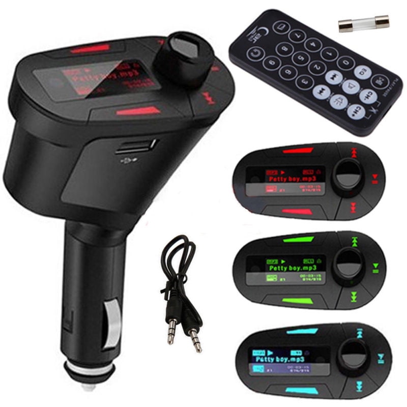 MP3 Player Wireless FM Transmitter Modulator Car Kit & USB SD MMC LCD