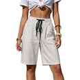 thumbnail image 4 of yillto Womens Shorts Lightweight Long Shorts for Women Casual 5 Inch Summer Loose Shorts with Pockets, 4 of 7