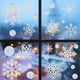 thumbnail image 5 of Pegatinas navideñas de copos de nieve para ventanas | Calcomanías electrostáticas multicolor para vidrio | Repelente de colisiones de aves | Adhesivos estáticos removibles para puertas corredizas,, 5 of 6