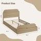 thumbnail image 2 of Yeshouse Estructura de cama de madera con cabecero y pie de cama con espacio de almacenaje, plataforma baja con listones de madera, sin somier, 2 of 7
