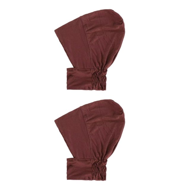 Sonducket Gorra interior hiyab de tela transpirable, sin hilos sueltos y área espaciosa, fibra amigable con la piel, café musulmán Café 2Conjunto