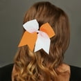 thumbnail image 2 of Unique Bargains 1 Pc Hair Elastics Fashion Two-Color Bow Hair Ties for Women White Orange, 2 of 5