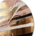 thumbnail image 4 of Designart "Contemporary Forms Gold and Pink I" Abstract Metal Round Wall Art, 4 of 5