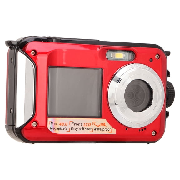 Cámaa Digital Impermeable Subacuática de 48 MP, Cámaina Impermeable de Vídeo de 2,7 K, Cámae Digital Impermeable, Cámaina Subacuática de Pantalla Dual, 2 A 3 Horas de