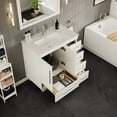 thumbnail image 5 of Eviva Loon 30"W x 22"D White Bathroom Vanity with White Carrara Quartz Vanity Top and Rectangular Undermount Sink, 5 of 8