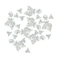 thumbnail image 3 of 100 cuentas espaciadoras de flores para mujer, para regalar, adornos, manualidades, decoraciones transparentes, cuentas florales, joyería, bricolaje Claro, 3 of 8