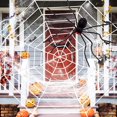 thumbnail image 1 of Decoraciones de telaraña de Halloween Husfou de 3,6 m con araña gigante de 150 cm para exteriores, 1 of 8