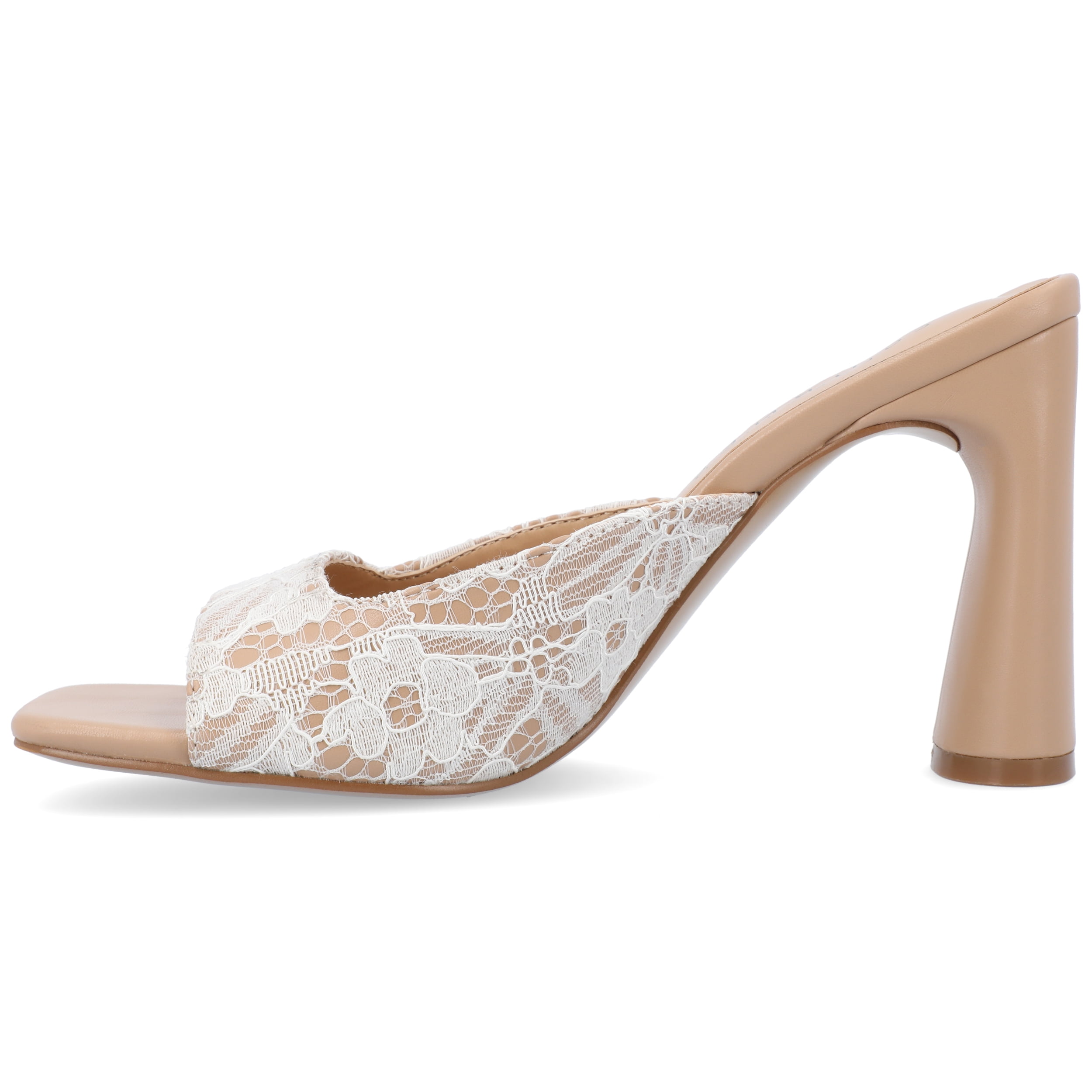 Journee Womens Daivia Covered Block Heel Slip On Sandals