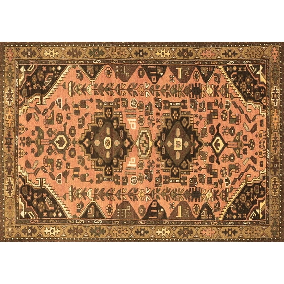 Ahgly Company Indoor Rectangle Persian Brown Traditional Area Rugs, 2' x 3'