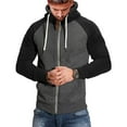 thumbnail image 5 of Gibobby Sudadera hombre Sudadera de Forro Polar con Cierre Complet Chamarra de Lana para Hombre(Gris oscuro,G), 5 of 5