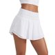 thumbnail image 1 of Shorts CRZ YOGA con Falda Superpuesta con Volantes Blanco Mediano, 1 of 5