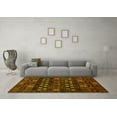 thumbnail image 3 of Ahgly Company Indoor Round Abstract Yellow Modern Area Rugs, 6' Round, 3 of 4