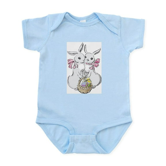 CafePress - Easter Rabbits Infant Bodysuit - Baby Light Bodysuit, Size Newborn - 24 Months