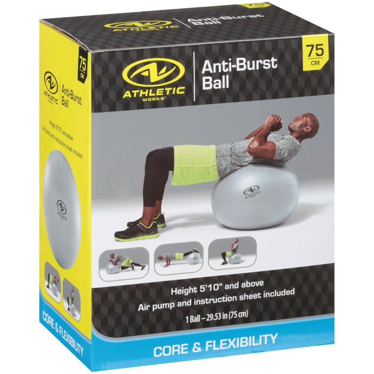 iTECHOR Anti-Burst Balance Stability Fitness Ball with Air Pump