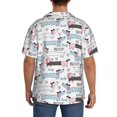 thumbnail image 3 of Xecao Dachshund Dog Puppy Pattern Men's Short-Sleeve Cuban Collar Button-Down Shirt with Chest Pocket Lightweight Tropical Vacation Shirt-X-Large, 3 of 5