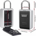 thumbnail image 4 of Large Wall-Mounted Key Safe Box with 4-Digit Code, Extra Large Outdoor Lock Box with Handle, Compatible with Most Brands (Black), 4 of 5