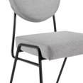thumbnail image 6 of Side Dining Chair, Black Grey Gray, Fabric, Mid Century Kitchen Cafe Bistro Hospitality Restaurant, Modern Contemporary HB34615, 6 of 9