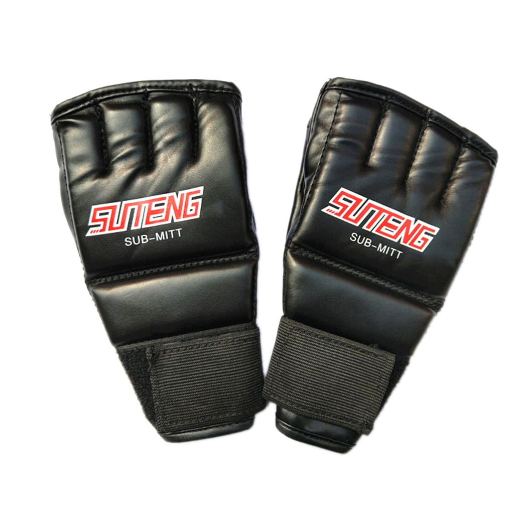 babydream1 1 Pair Boxing Gloves Sport Men Half Finger Muay Thai Gloves MMA Kick Boxing Training