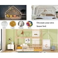 thumbnail image 4 of Bellemave Twin Size House Floor Bed with Fence Guardrails Playhouse Bed Frame Twin Wooden Floor Bed Montessori House Bed, Natural Brown, 4 of 11