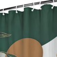 thumbnail image 3 of Green Boho Geometric and Plant Pattern (4) Shower Curtain 36"x72" ,Bathroom Decorative Shower Curtains Set with 12 Hooks,Modern Waterproof Washable Shower Curtain, 3 of 6
