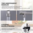 thumbnail image 2 of Brass Kitchen Faucet with Pull Down Sprayer, WOWOW High Arc Commercial Spring Kitchen Faucet for Sinks 1 or 3 Hole, Single Handle Brushed Nickel Kitchen Sink Faucet with Deck Plate, 2 of 6