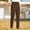 Brown, variant on Women’s Corduroy Pants, Solid Color Straight Elastic Waist Trousers, Fall Winter Wide Leg Long Pants with Pockets