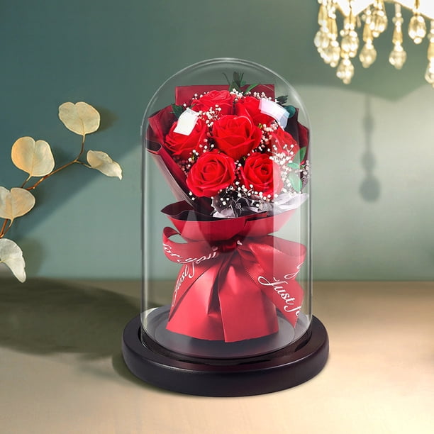 Ramo de flores secas con luces, decoración de flores secas para mamá, novia, esposa