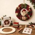 thumbnail image 6 of Clearance! 3D Fabric Poke Wreath DIY Kit, 14" Christmas Wreath DIY Kit for Adults, Beginner-Friendly Holiday Wreath Making Kit & Door Decor (Santa), 6 of 6