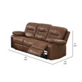 thumbnail image 4 of 41 Inch leatherette Reclining Sofa with USB Port Brown, 4 of 5