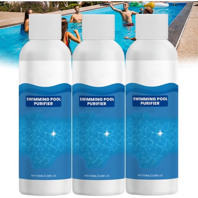 Swimming Pool Purifying Liquid,Pool Clarifier, Swimming Pool Cleaner Liquid, Inground Pools & Above Ground Pools(3Pcs)