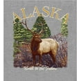 thumbnail image 2 of Adventure Society Alaska Long Sleeve Adult Hooded Sweatshirt-Medium-Heather Gray, 2 of 3