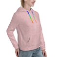 thumbnail image 6 of Uemuo Stripes Pattern Women's Hoodie with Eye-catching Drawstrings- Casual Pullover Hoodie with Kangaroo Pocket, Stylish Hooded Sweatshirt-Small, 6 of 7