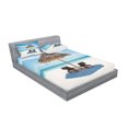 thumbnail image 2 of Ambesonne Ocean Fitted Sheet & Pillow Sham Set, Zanzibar Eastern Scenery, Full, Turquoise Cream, 2 of 2