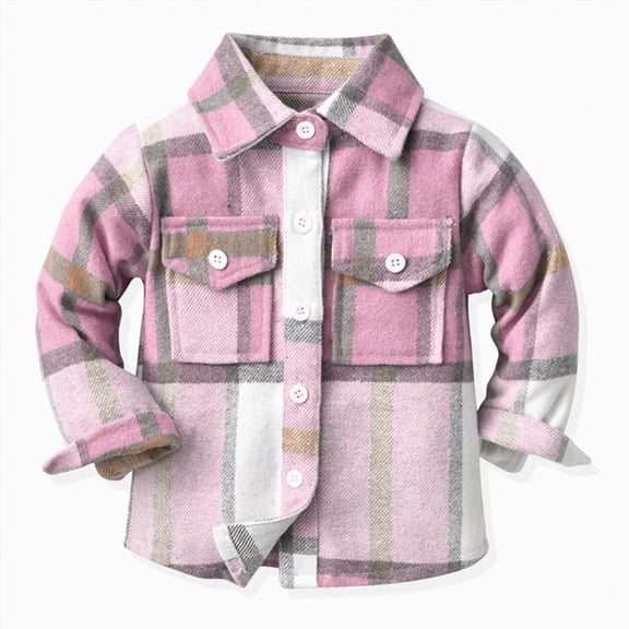 NLOMOCT Boys Long Sleeve Button Down Shirts Toddler Baby Boys Checkered Flannel Button Up Long Sleeve Shirts Comfort Daily Garments A,1-2 Years