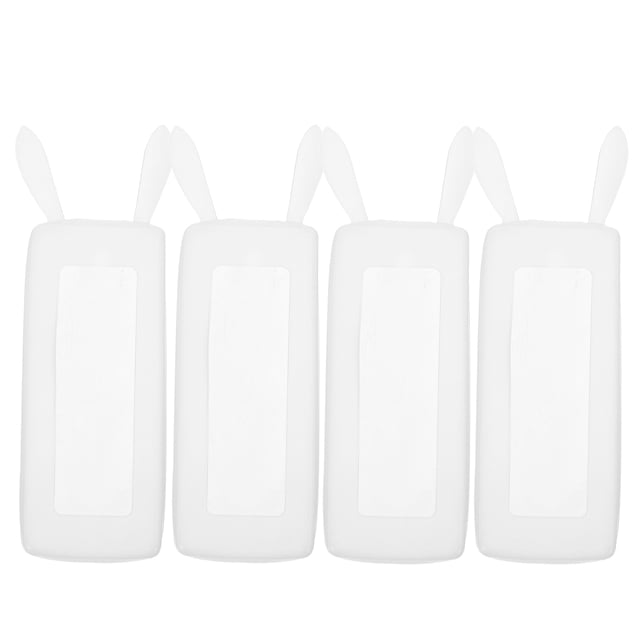 Adorable Rabbit Shaped Remote Cover in White Silicone for Pens with Glow in Dark Design Fits Most Remotes